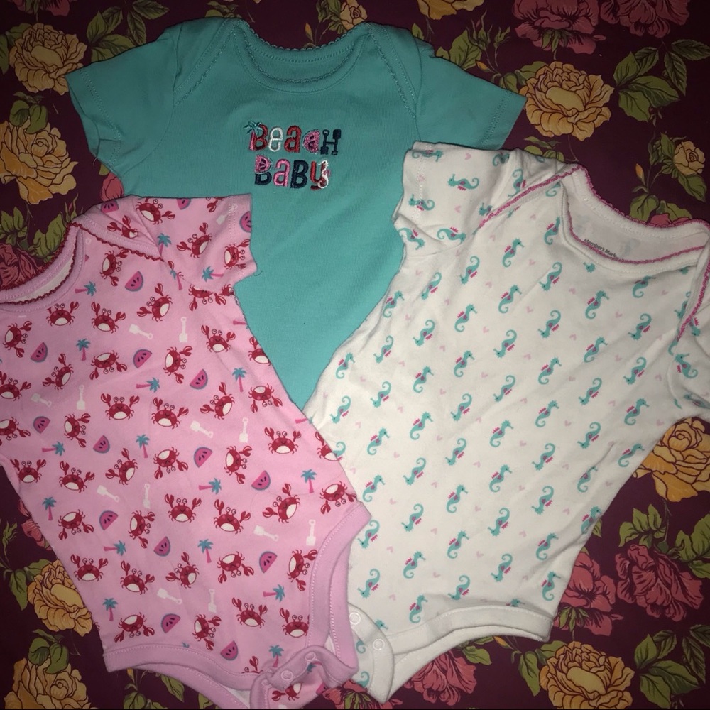 Baby girl summer onesie bundle